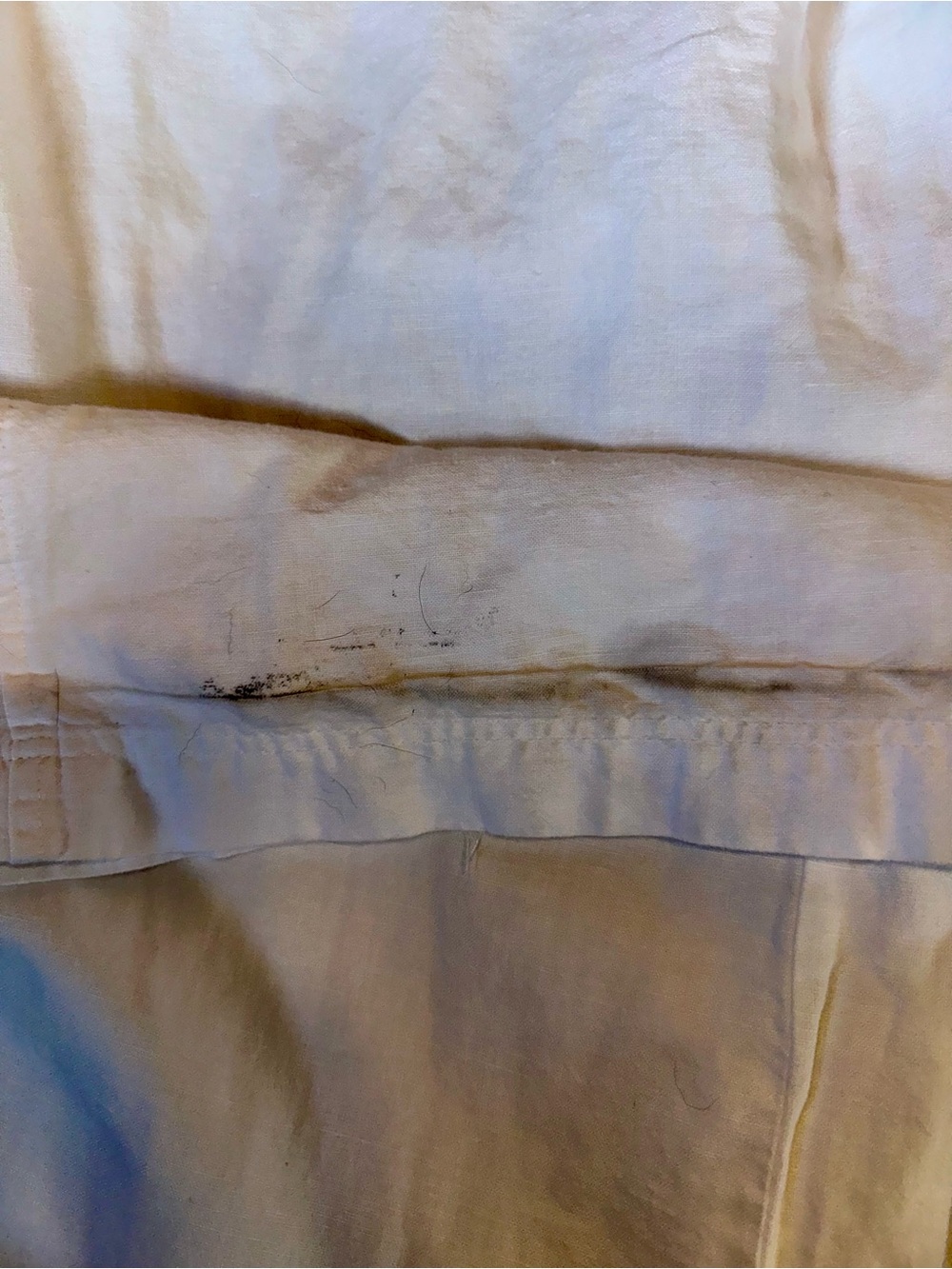 New York & Company White Drawstring Linen/Cotton Blend Pants - Picture 7 of 7